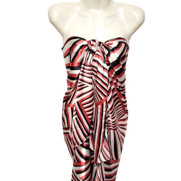 Pareo Sarong Skirt Swimsuit Cover Up Strapless Dress for Beach Vacation Wedding - Picture 6 of 8